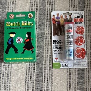 5/$25! Dutch Blitz Card Game and The Big Bang Theory Dice Game